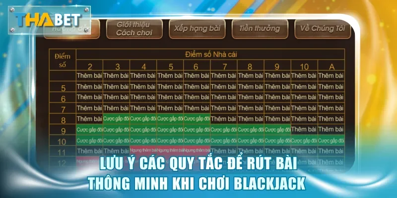 Lưu ý các quy tắc để rút bài thông minh khi chơi Blackjack 